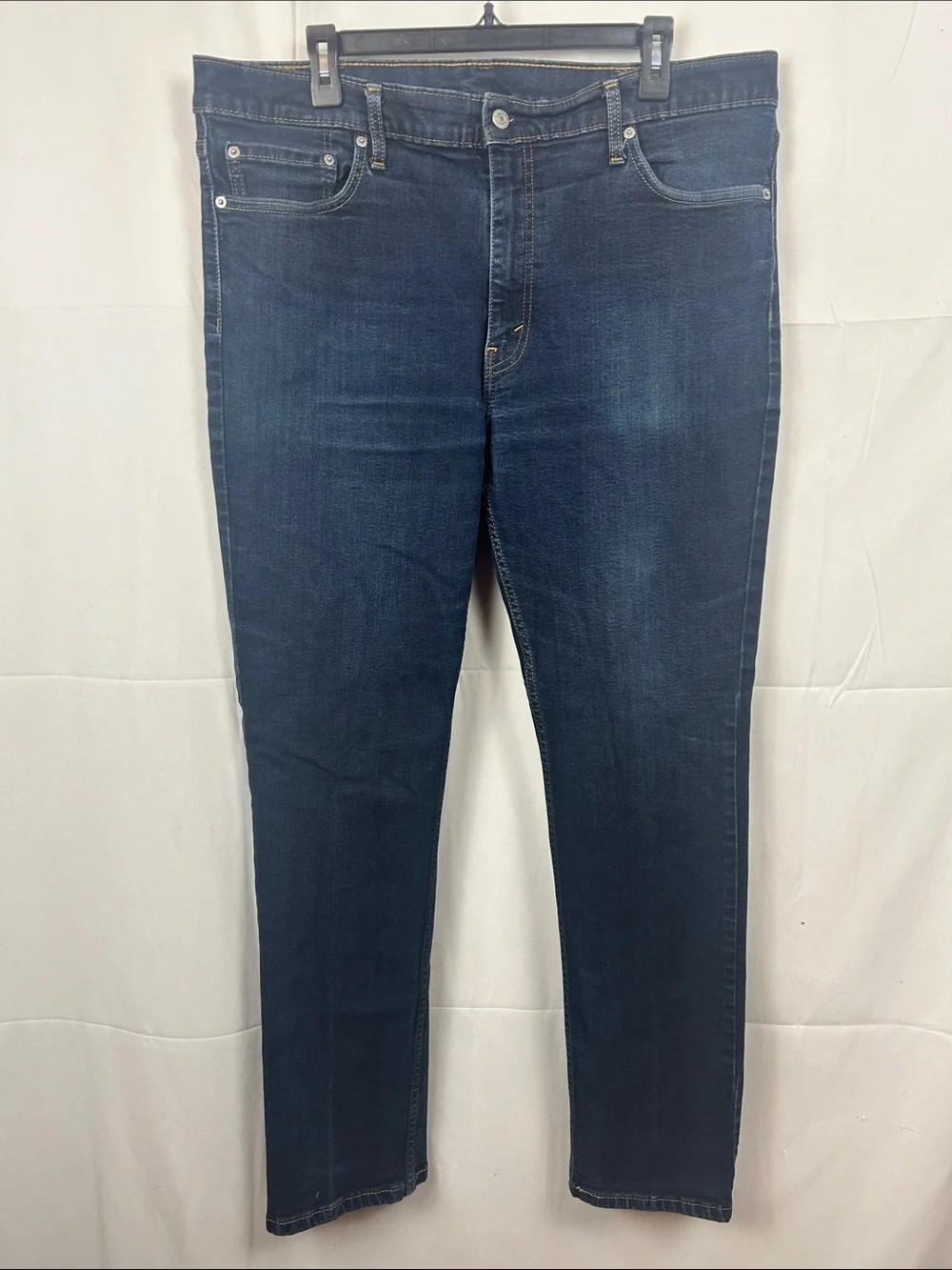 Levi's Men's Slim Straight Jeans in Dark Blue Denim